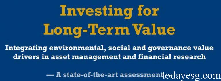 long-term investment growth chart with ESG focus