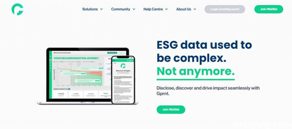 ESG Data Platform Gprnt