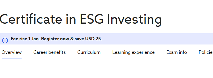 2025年CFA ESG考试备考
