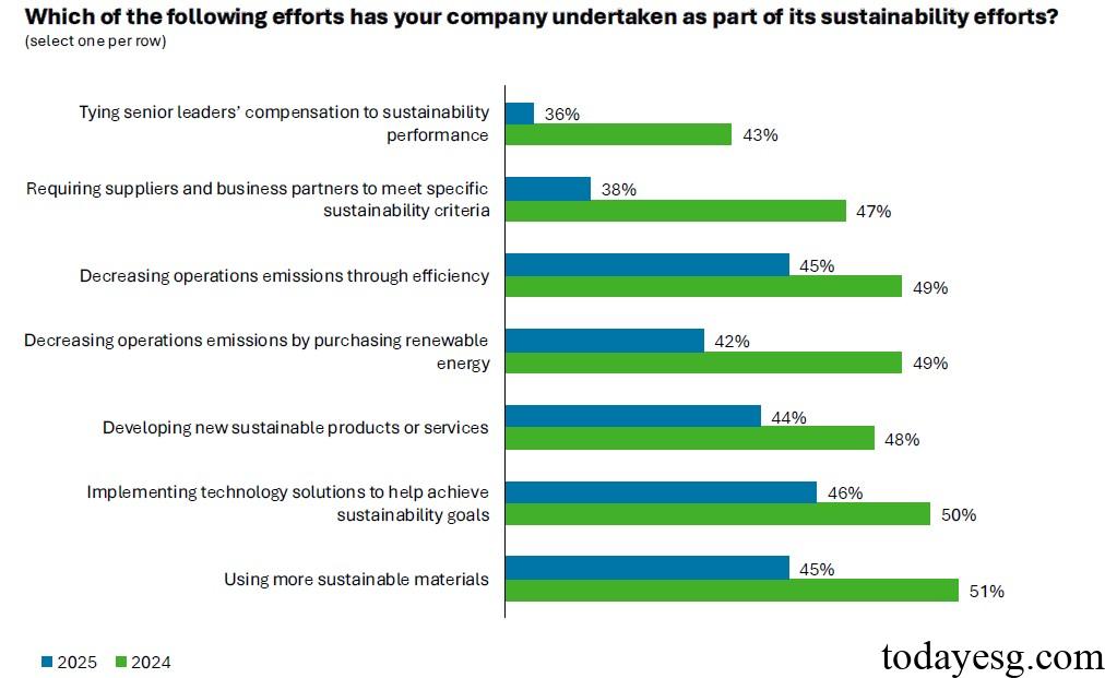 2025 C-suite Sustainability Report Enterprise Sustainability Challenges